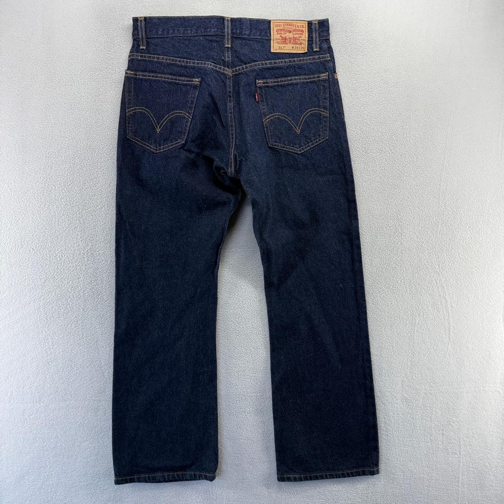 Vintage Levi's Jeans Mens 34x29 Blue 517 Boot Cut Classic Denim Bootcut Dark Y2k